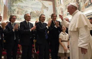 Papa Francisco en encuentro con miembros del Consejo Superior de la Magistratura. Foto: L'Osservatore Romano. 