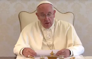 El Papa Francisco durante el mensaje. Foto: Captura de Youtube 