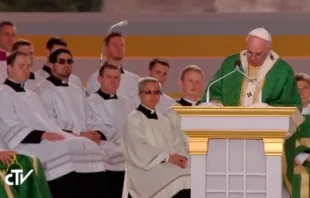 El Papa Francisco durante la Misa de clausura del Encuentro Mundial de las Familias / Foto: Captura de video 