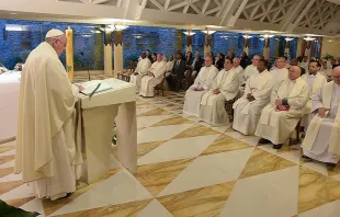 El Papa en Santa Marta. Foto: L'Osservatore Romano 