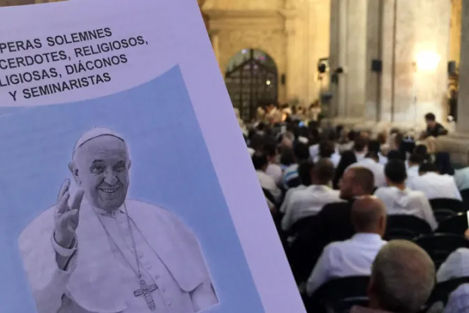 TEXTO y VIDEO: Vísperas del Papa con sacerdotes, religiosos, y seminaristas en La Habana