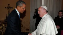 Barack Obama saluda al Papa Francisco. Foto: L'Osservatore Romano