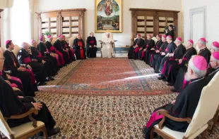 El Papa Francisco dialoga con los obispos de Alemania. Foto L'Osservatore Romano 