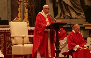 Papa Francisco en Misa de hoy en la Basílica de San Pedro. Foto: Bohumil Petrik / ACI Prensa. 