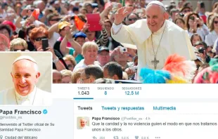 Cuenta de Twitter del Papa Francisco  