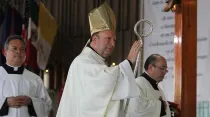 Mons. Franco Coppola este 1 de enero en la Basílica de Guadalupe. Crédito: Cortesía de Basílica de Guadalupe.