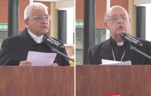 Mons. Héctor Miguel Cabrejos / Cardenal Pedro Barreto. Crédito: Facebook / Conferencia Episcopal Peruana. 