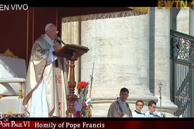 [TEXTO Y VIDEO] Homilía del Papa Francisco en la ceremonia de beatificación de Pablo VI