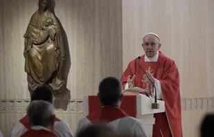 El Papa pronuncia la homilía. Foto: L'Osservatore Romano 