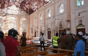 Daños en una de las iglesias que sufrieron atentados de terroristas en Domingo de Resurrección de 2019, en Sri Lanka. Crédito: Roshan Pradeep & T Sunil. 