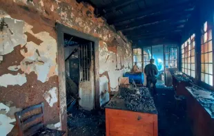 Incendio daña gravemente la antigua casa parroquial del Santuario de Santa Rosa de Pelequén (Chile) / Crédito: Diócesis de Rancagua 