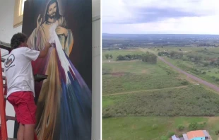 Imagen de la Divina Misericordia en la ciudad de Artigas (Uruguay) / Foto: Captura YouTube 