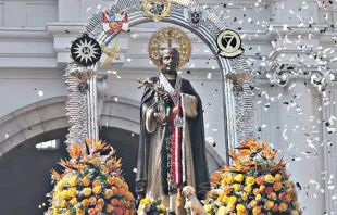Procesión de imagen de San Martín de Porres en Lima / Foto: Facebook Basílica del Santísimo Rosario del Convento de Santo Domingo de Lima  
