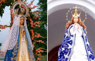 Virgen de Itatu00ed - Foto: Arzobispado de Corrientes / Virgen de Caacupu00e9 - Foto: Santuario Virgen Caacupu00e9 