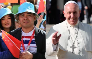 Peregrinos chinos y el Papa Francisco. Foto: ACI Prensa 