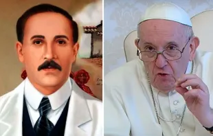 José Gregorio Hernández (Facebook CEV) - Papa Francisco (Captura de video Vatican Media) 
