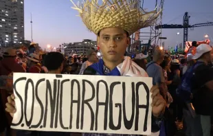 Un joven de Nicaragua en la JMJ Panamá 2019. Foto: David Ramos / ACI Prensa 