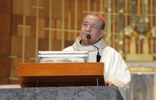 Mons. Juan Guillermo López Soto, al presidir la peregrinación de la Diócesis de Cuauhtémoc-Madera a la Basílica de Guadalupe, en enero de 2018. Crédito: Basílica de Guadalupe. 
