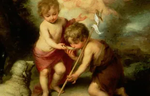 El Niño Jesús y San Juan Bautista niños. Imagen dominio público 