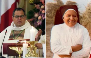 Mons. Juan Carlos Vera (izquierda) y María Agustina Rivas, “Aguchita” (derecha) / Crédito: Comando Conjunto de las Fuerzas Armadas de Perú y Congregación Nuestra Señora de la Caridad del Buen Pastor 