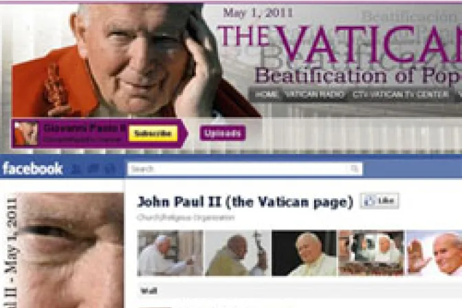 Beatificación de Juan Pablo II ya está en Facebook y Youtube