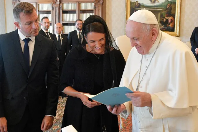 El Papa Francisco recibe en el Vaticano a Katalin Novák, la provida presidenta de Hungría