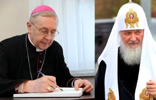 Mons. Stanislaw Gądecki y Patriarca ortodoxo ruso Kirill | Crédito: Oficina de Prensa de la Conferencia Episcopal Polaca - La Oficina de Información y Prensa Presidencial de Rusia 