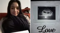 Liliana Mozo y la ecografía de su bebé. Fotos: SalvarEl1.
