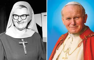 La Madre Angélica y San Juan Pablo II 