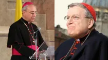 Mons. Dominique Mamberti / Cardenal Raymond Leo Burke. Fotos: ACI Prensa