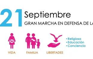 Afiche promocional de marchas del 21 de septiembre. Crédito: Frente Nacional por la Familia. 
