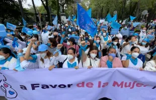 Marcha A favor de la mujer y de la vida en Ciudad de México. Crédito: David Ramos / ACI Prensa. 