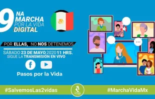 Afiche oficial de la Marcha por la Vida México 2020. 