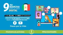 Afiche oficial de la Marcha por la Vida México 2020.