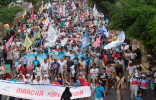 Miles participaron en la Marcha por la Vida en Lima el sábado 25 de marzo. Crédito: David  Lizarzaburo / Marcha por la Vida 