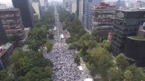 Marcha por la Familia en Ciudad de México, el 24 de septiembre. Foto: Frente Nacional por la Familia.