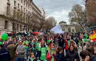 Marcha por la Vida del domingo 27 de marzo en Madrid (España). Crédito: Cortesía de NEOS 