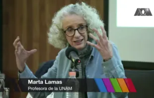 Marta Lamas en “Conversatorio sobre el Movimiento Feminista”. Crédito: Captura de video / Universidad Autónoma Metropolitana. 