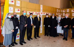 Cajas con las mascarillas donadas por Taiwán. Foto: Embajada de Taiwán ante la Santa Sede 