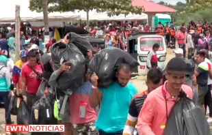 Crisis migratoria en el norte de Colombia. Crédito: EWTN Noticias (captura de video) 