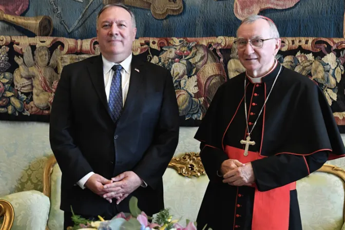 Mike Pompeo se reúne en el Vaticano con el Cardenal Pietro Parolin