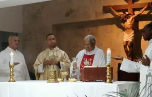 La Misa de desagravio en la parroquia San Pío X. Crédito: Arquidiócesis de Santo Domingo 