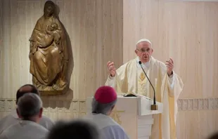 El Papa Francisco durante la homilía de la Misa esta mañana en la Casa Santa Marta. Foto: L'Osservatore Romano 