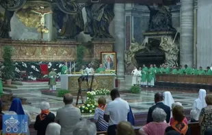 Misa en el Vaticano por la II Jornada Mundial de los Abuelos. Foto: Captura video 