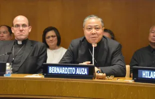 Mons. Bernardito Auza durante una intervención en la ONU. Foto: Holy See-UN 