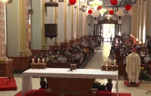 Mons. Gualberti celebró la Misa de Navidad. Crédito: Página de Facebook/Campanas Iglesia Santa Cruz 