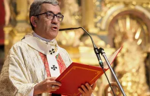 Mons. Luis Argüello durante la Misa como nuevo Arzobispo de Valladolid. Crédito: Facebook Archidiócesis de Valladolid 