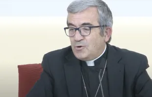 Mons. Luis Argu00fcello, portavoz CEE. Cru00e9dito: Captura Pantalla Youtube CEE 