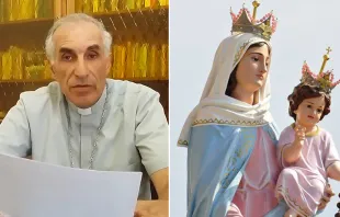 Mons. Hugo Santiago / Virgen del Rosario de San Nicolás Crédito: Facebook Santuario María del Rosario de San Nicolás 