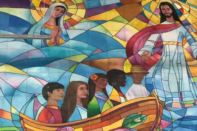 Así se hizo el gigantesco mural para la Vigilia y Misa de clausura de la JMJ